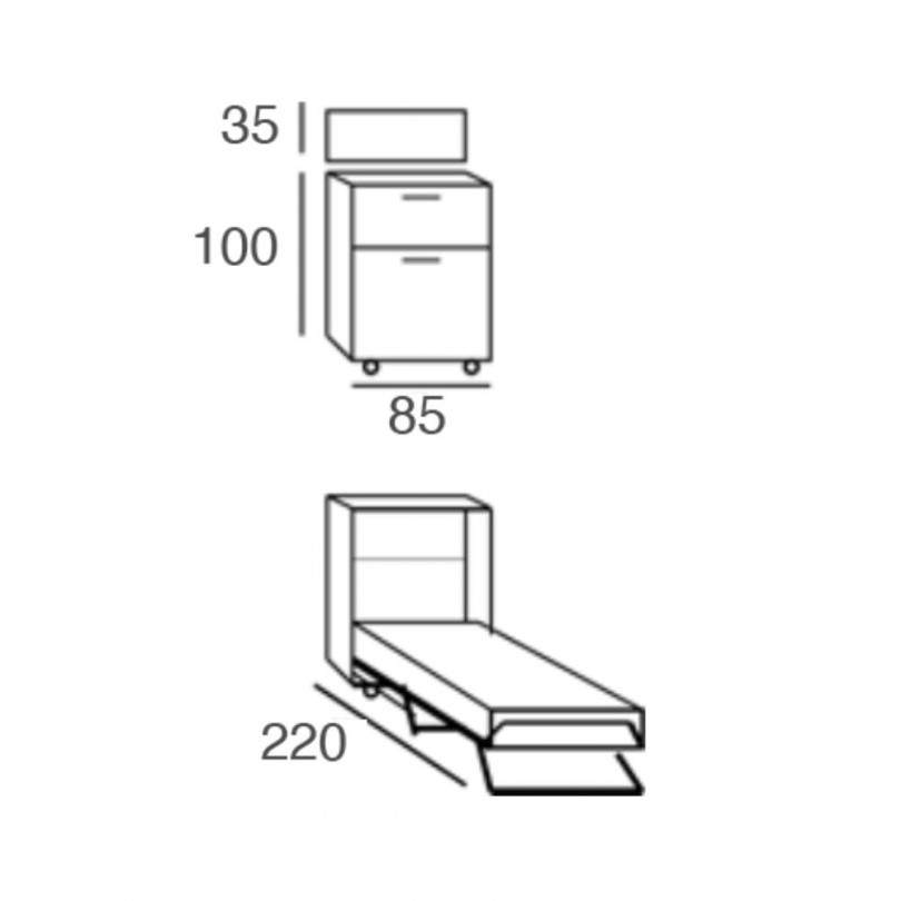 Mobile Letto PAGETTO Art. 490 - Maconi