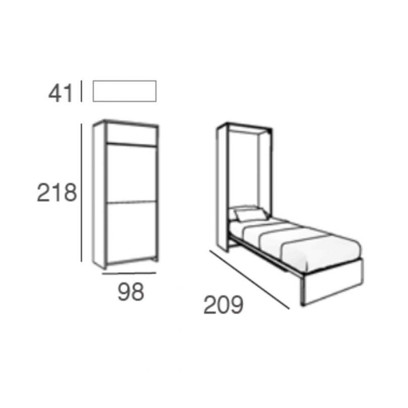 Mobile Letto SINGOLO ART. 478 - Maconi