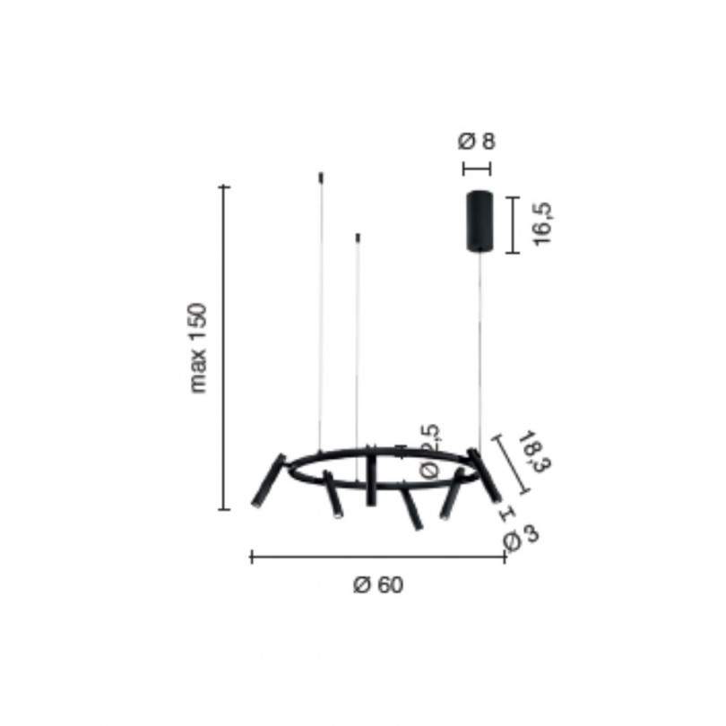 Lampada sospesa TEDDY - Ondaluce