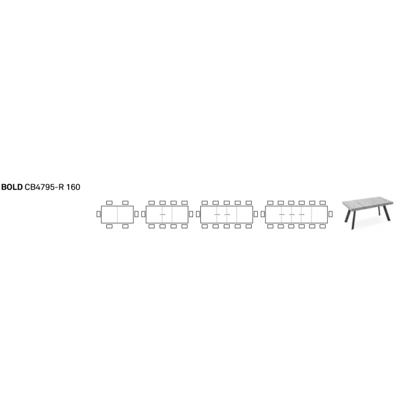 TAVOLO ALLUNGABILE BOLD ART. CB/4795-R160 - CONNUBIA TAVOLO ALLUNGABILE BOLD ART. CB/4795-R160 - CONNUBIA