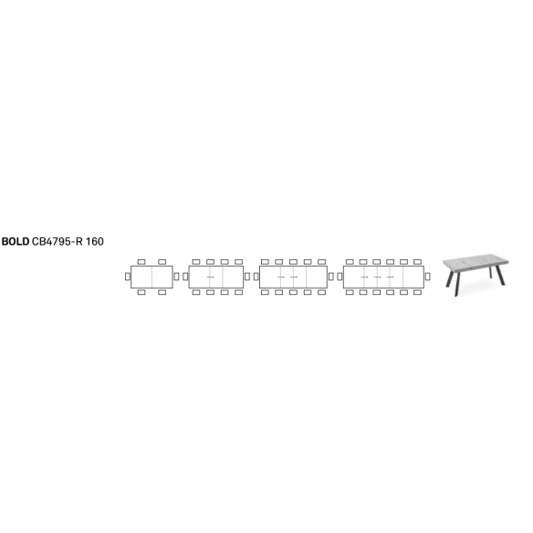 TAVOLO ALLUNGABILE BOLD ART. CB/4795-R160 - CONNUBIA TAVOLO ALLUNGABILE BOLD ART. CB/4795-R160 - CONNUBIA